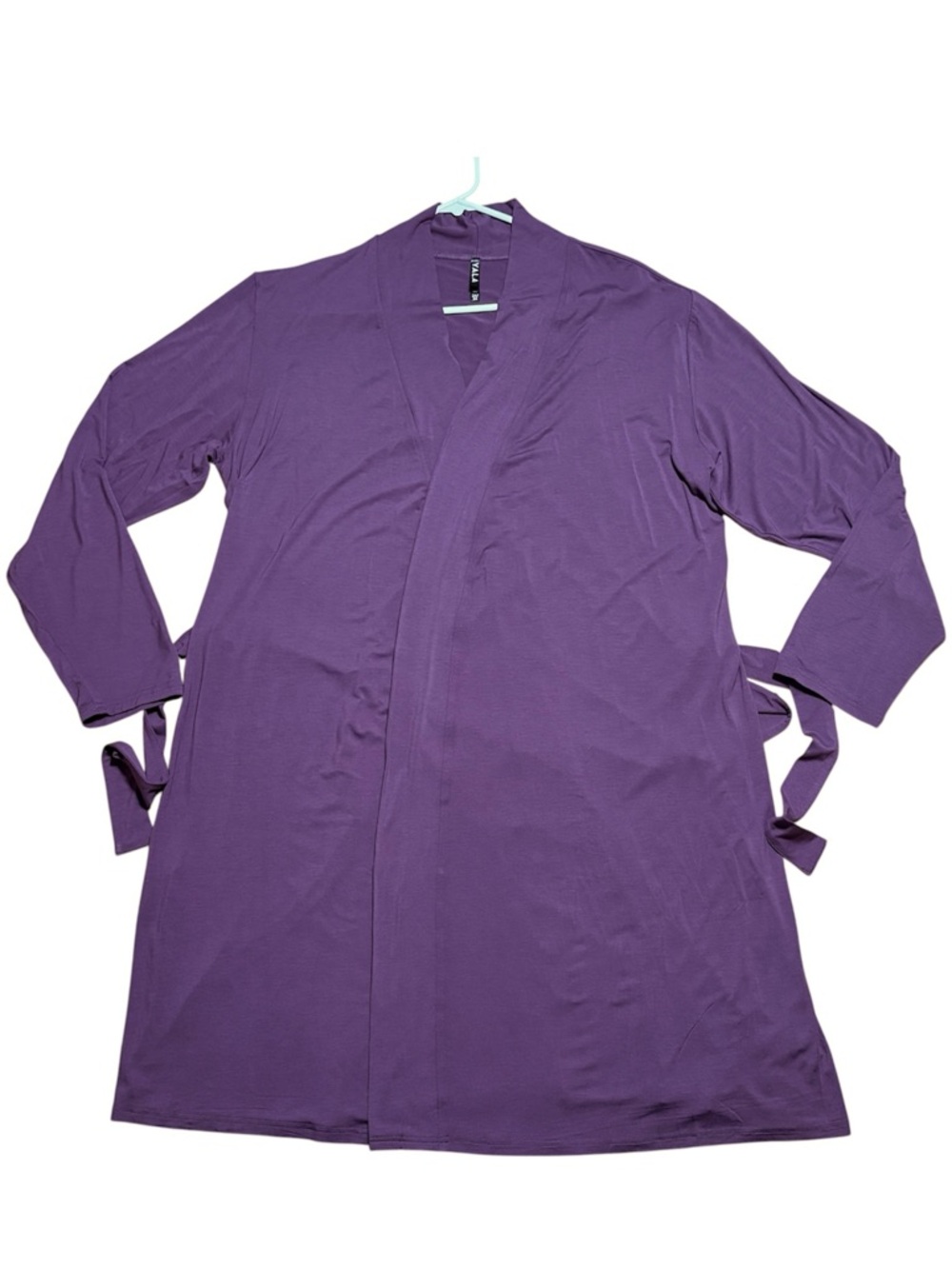 Yala Serenity Organic Bamboo Jersey Knit Tie Robe NWOT In Aster Sz 2X/3X